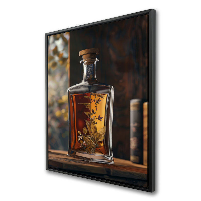 Toile encadrée gris alcool - Décoration élégante
