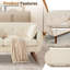 Ensemble de canapé-lit capitonné l 65 po avec repose-pieds-1108487146