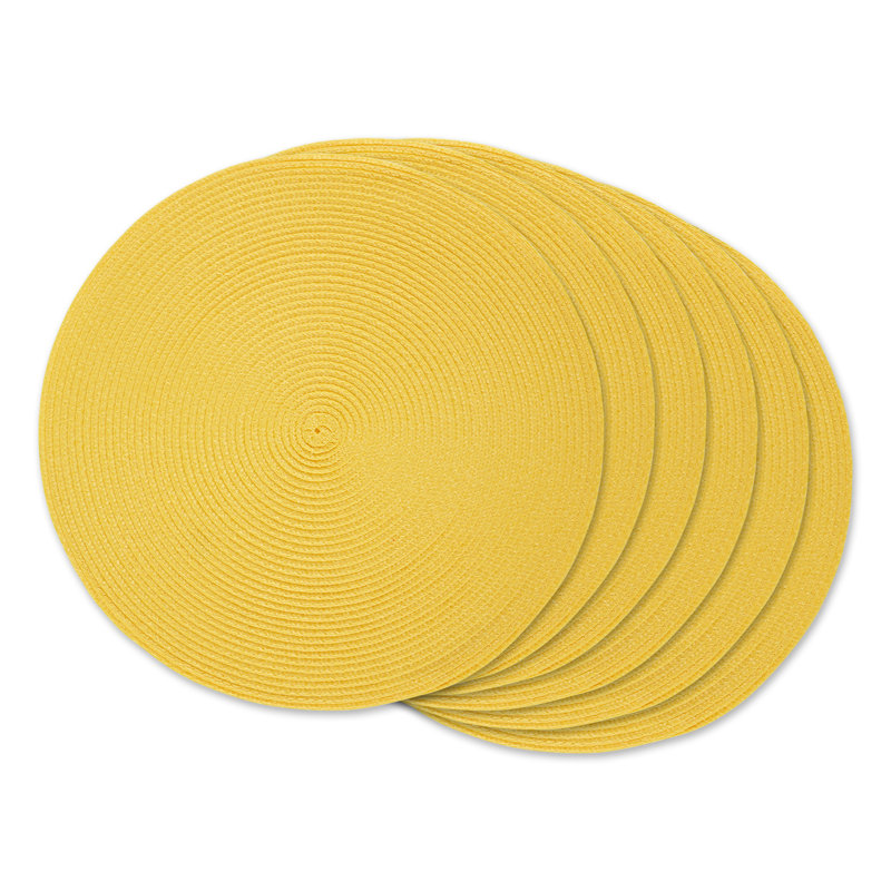 Napperons en polyester, Jaune