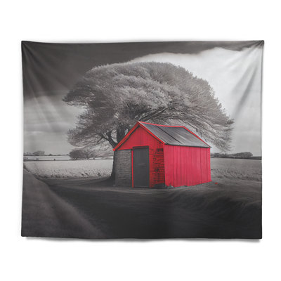 Tapisserie murale Red Cottage In The Countryside I - Lake House