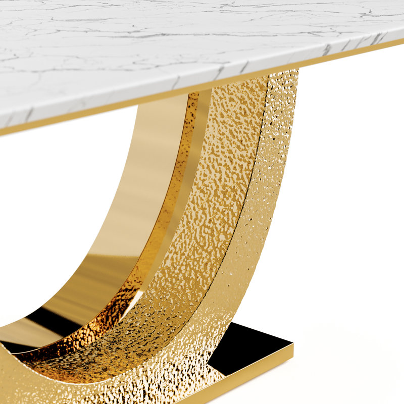 Table de salle à manger Demby, Doré