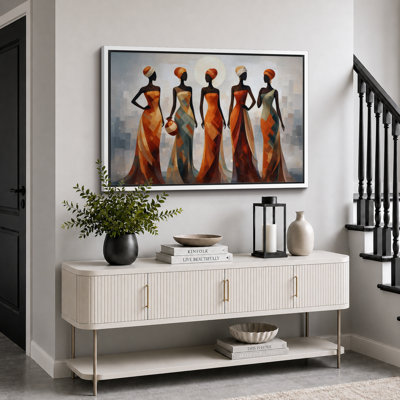 «Elegant Women Fashion Portrait», photos de salon, impression sur toile encadrée