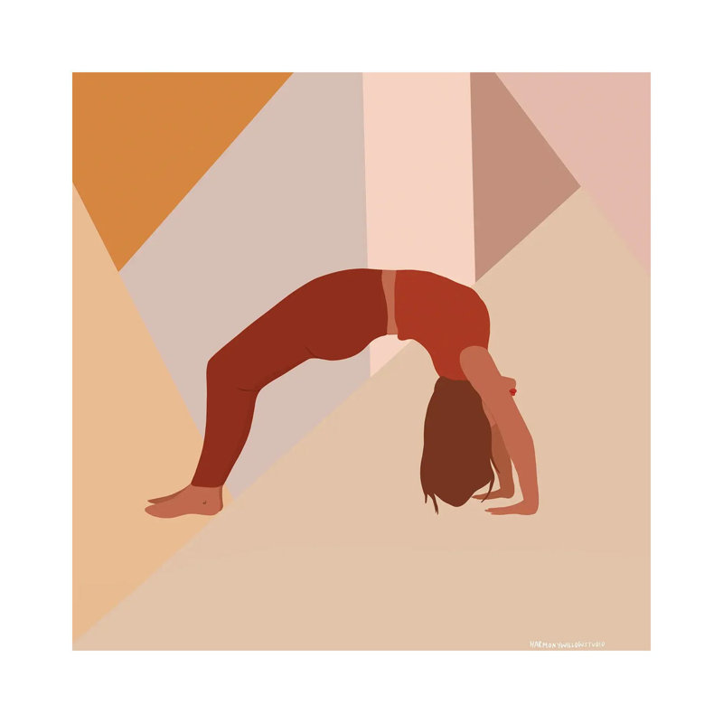 Backbend Yoga Pose by Harmony Willow - Wrapped Canvas Gallery-Wrapped Canvas Giclée, 66.04cm H x 66.04cm W x 1.905cm D
