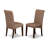 Barry Parson Kitchen Chairs - Brown Linen Linen Fabric Upholstered Dining Chairs, Set of 2, Mahogany-1602541402-1602541405