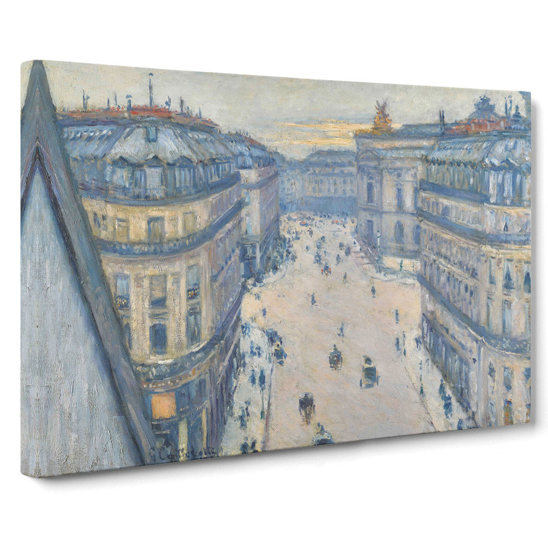 La Rue Halevy by Gustave Caillebotte - Wrapped Canvas, 50cm H x 76cm W x 3cm D