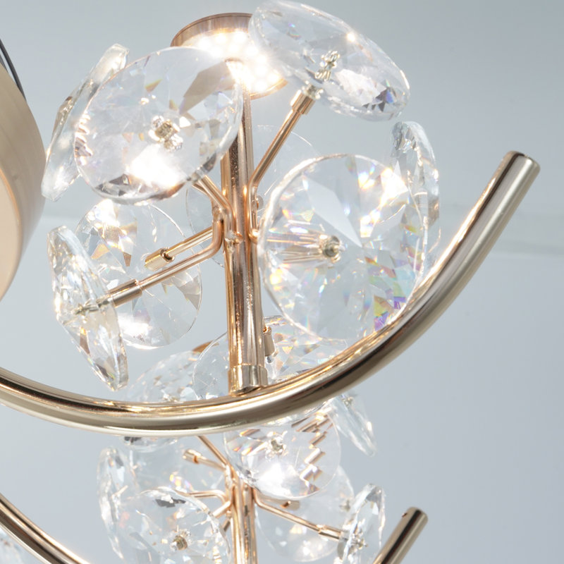 Bras de ventilateur avec DEL et cristal