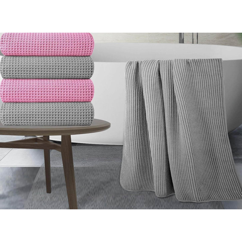Bath Towel, Gray,pink