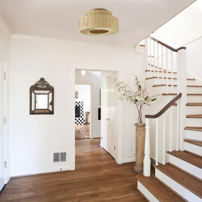 1-Brown dimmable iron ceiling light