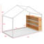 Structure de lit en métal (conception de maison) - tablettes et lumières incluses-1484367587-1484367614