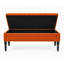 Cubed Tufted Rectangle Ottoman Storage Bench, Upholstered Plush Velvet Shoe Bench with Black Turned Wooden Legs-1466016866-1466016879