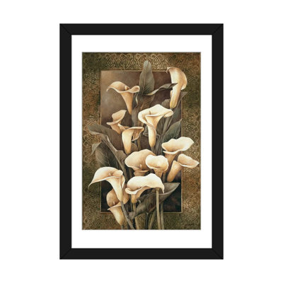 « golden calla lilies », impression sur toile