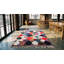 Tapis multicolore en laine antique à petit motif marocain antique Boucherouitte