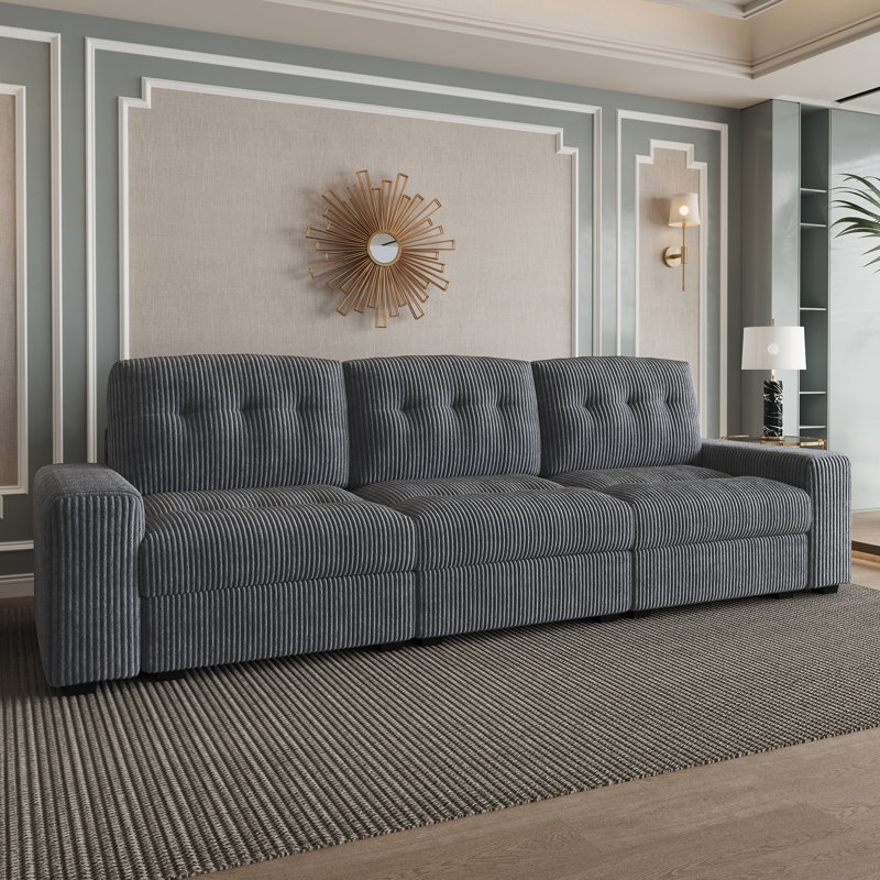 Canapé d'appoint 3 places Bekey, Gris