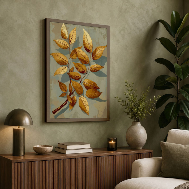 Gilded Botanica Botanical - Wrapped Canvas, 24x16 - 61.0 x 40.6 cm, Sage Border