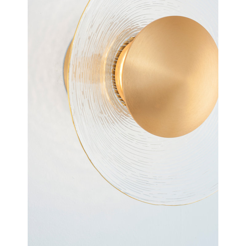 LED Flush Mounted Sconce, 16cm H x 16cm W x 10.7cm D