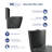 Reno 1.1/1.6 GPF Dual Flush Elongated Bowl Modern One-Piece Toilet in Matte Black (Seat Included)-94481062