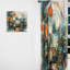 Bevington - Bohème abstrait orange et vert II - Rideau de plumes Boho - Velours obscurcissant - 1 panneau-2053892500