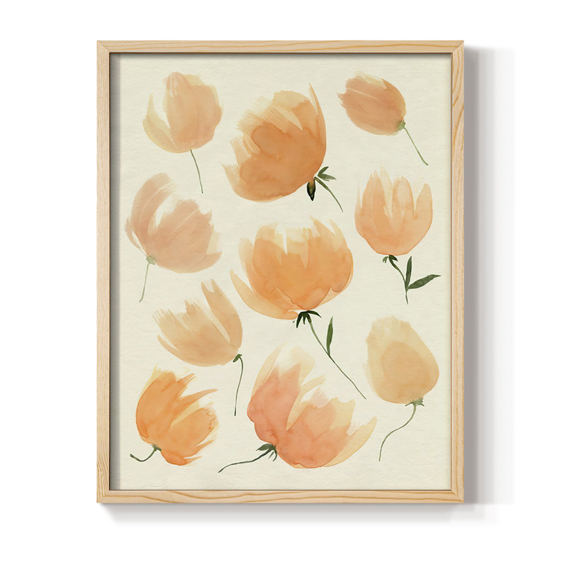 "FallenFlowersI", H 21 po x l 17 po