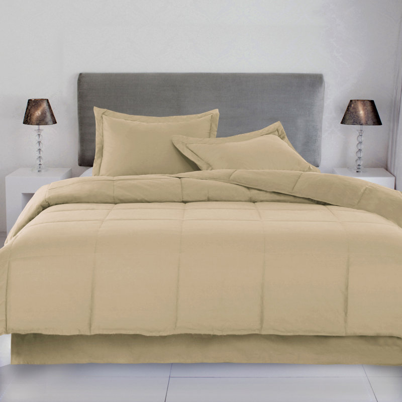 Cotton Comforter, Full / Queen Comforter, Wheat