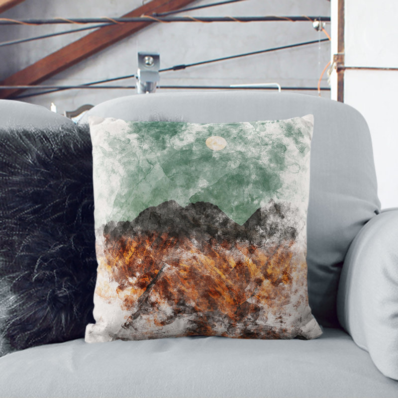 Abstract Square Cushion, White, 55cm H x 55cm W x 20cm D