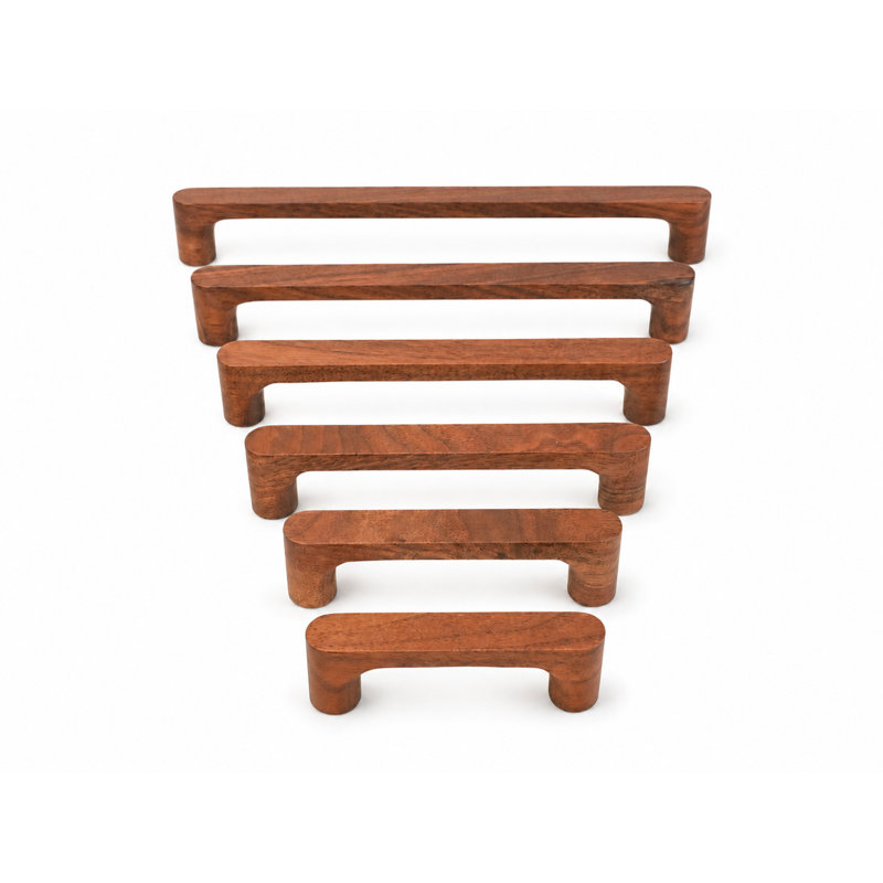 Solid Wood Handle Pull, 6.3", Walnut