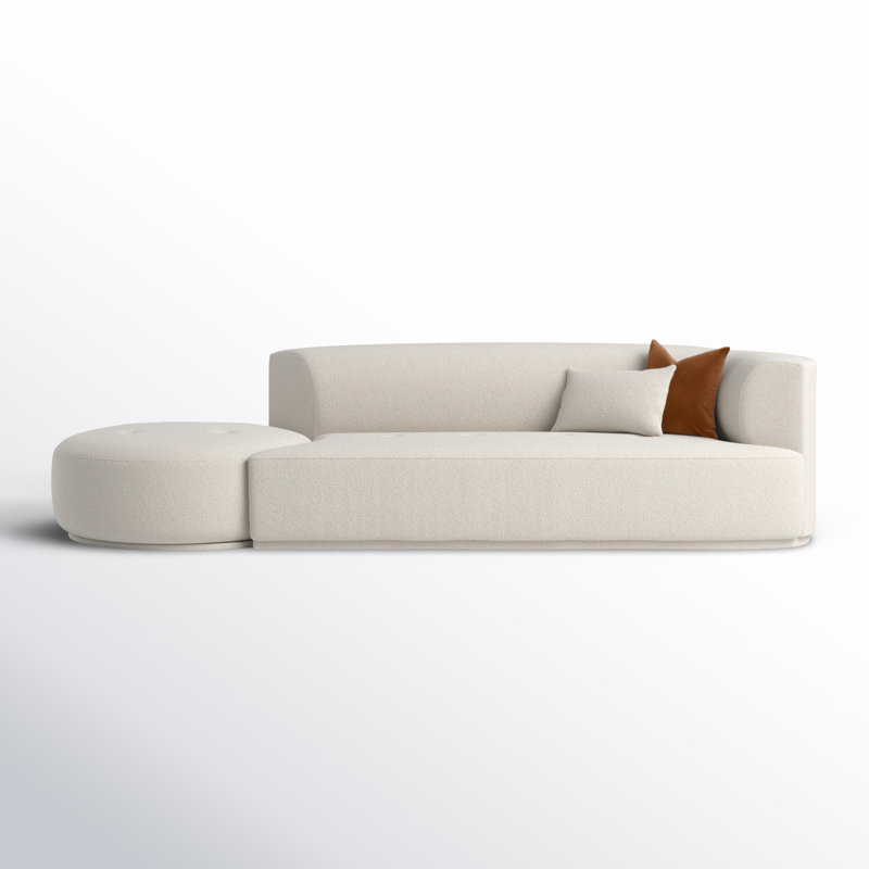 Canapé modulaire 2 pièces Tov Furniture Fickle, Crème Boucle