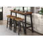 Ensemble de 2 tabourets de bar de style transitionnel, meubles en bois d'hévéa massif-261437562-261437565