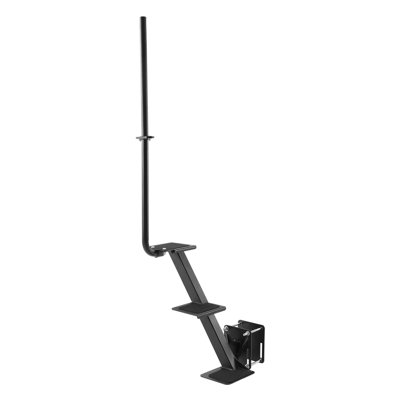 Boat Trailer Steps, 3-Step, Heavy-Duty Boat Trailer Steps with Handle, Non-Slip Surface, 3 Mounting Angle Options, Carbon Steel Ladder Suitable for 3" x 3"/3" x 5"/4" x 4" Frame, Side Mounting