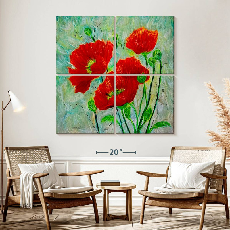 Harnek Red Poppies style contemporain