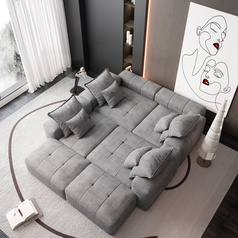Upholstered 198.43 Sofa, Gray