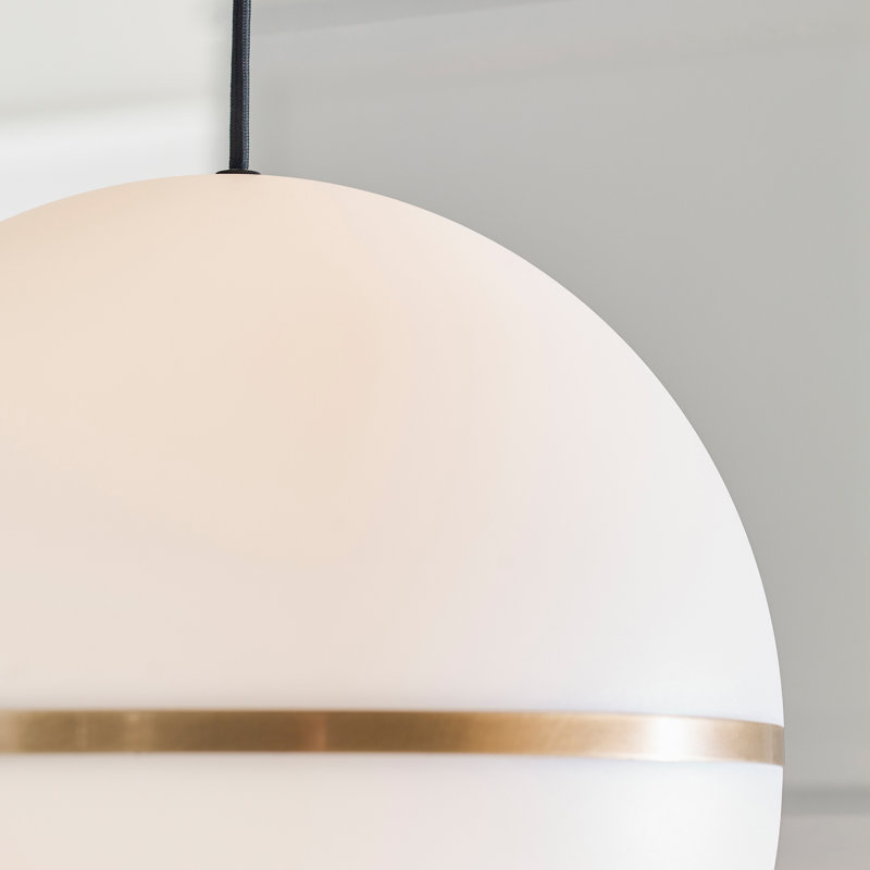 Hanea 1 - Light LED Pendant, !4" H x 14" D x 14" W, Aged Brass