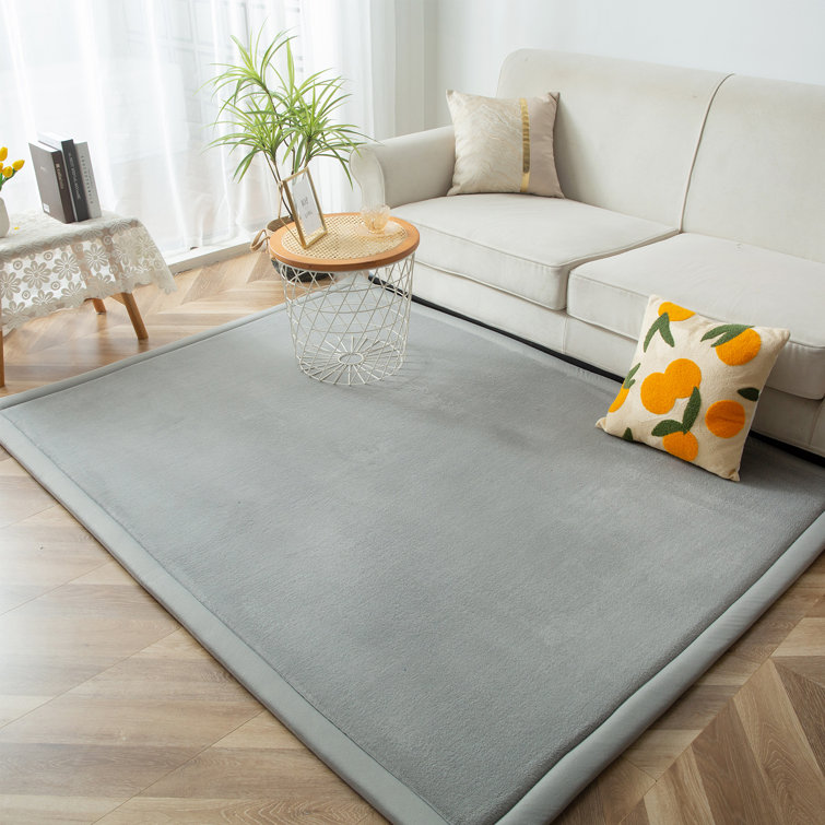Tapis en mousse à mémoire de forme de 1,2 po d'épaisseur, tapis rectangulaire de couleur unie