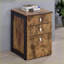 Classeur à 3 tiroirs classeur antique avec rangement format lettre | Ferme rustique | Bureau