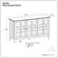 Armoire de rangement de style transitionnel de 62 po en bois massif avec portes vitrées et tablettes réglables Acadian-1532808372