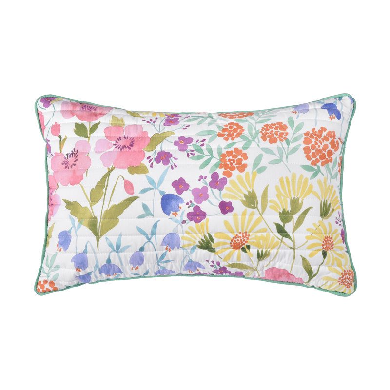 Turquoise Microfiber Quilted Boudoir Throw Pillow