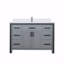 Ensemble de meuble-lavabo simple 48 po de largeur x 22 po de profondeur avec comptoir en quartz blanc et robinet-2094565149