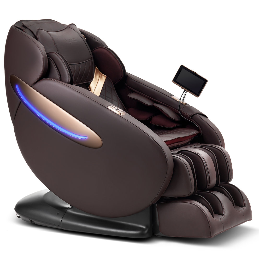 2025 3D Reclining Massage Chair Full Body - SL Track Zero Gravity Massage Chair Recliner with Calf and Foot Rollers, AI Voice Control, LCD Screen, Quick Access Buttons Inbox Zero Upholstery