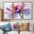 Toile avec cadre flottant brun