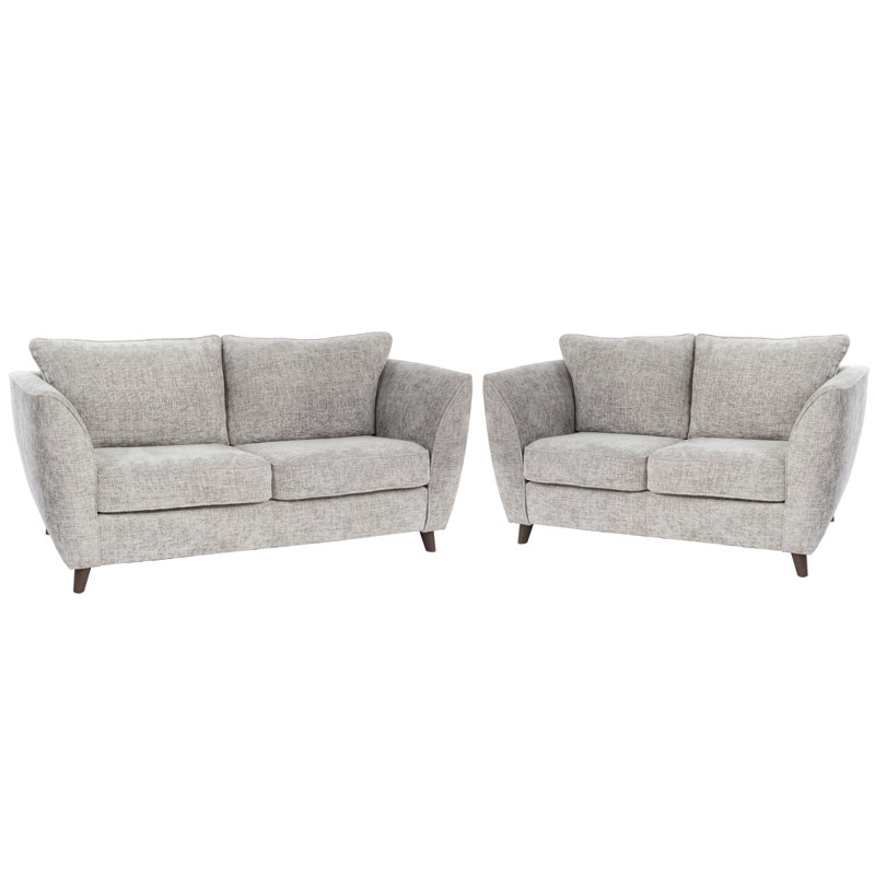 Urbana 2 Piece Sofa Set, Silver
