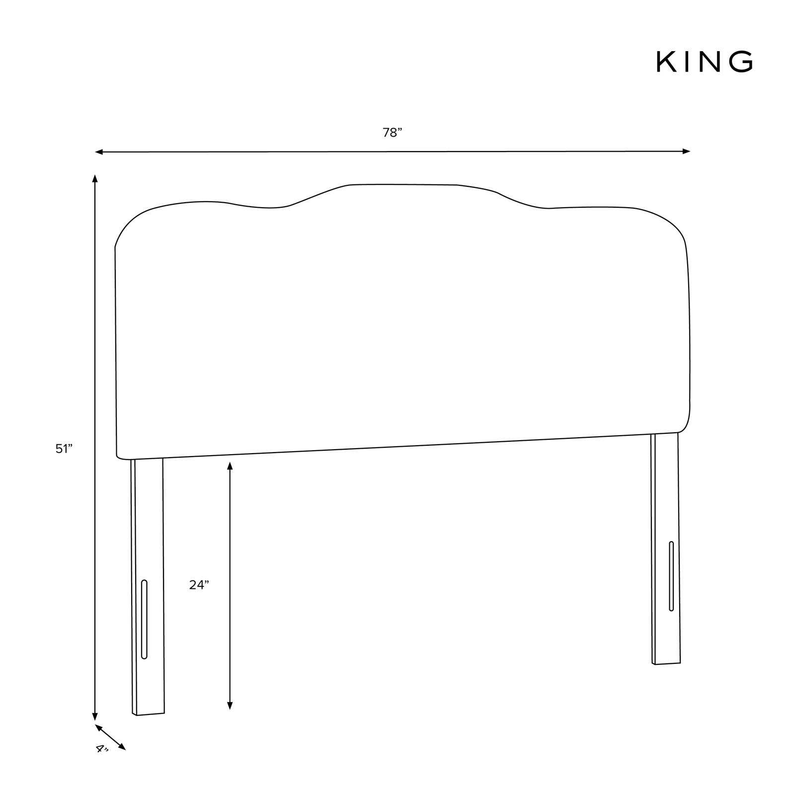 Rodan Headboard, King, Classic Talc Linen