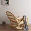 Chaise berçante en rotin naturel tissé