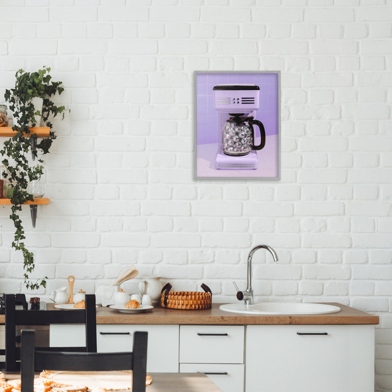 Giclée encadrée mauve, disco, par Lish Creative, 14 X 11, Giclée de ferme grise encadrée