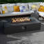 56" Rectangle Concrete Propane Fire Pit Table With Propane Tank Cover & Tempered Glass-884503334
