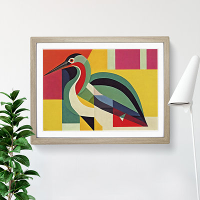 Heron Bird Abstract - Single Picture Frame Print