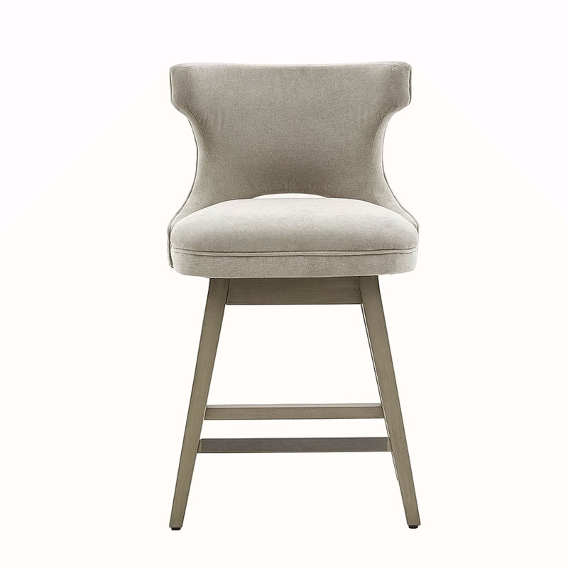 25.75" Swivel Counter Stool, Brown;Gray