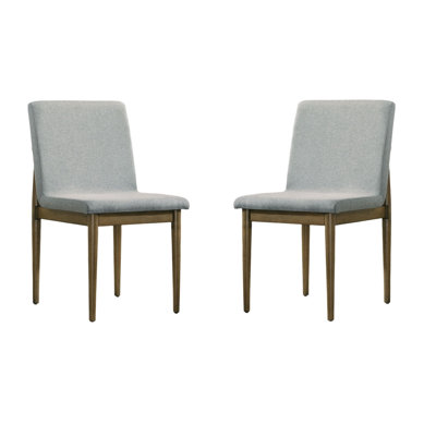 Natural Tone Frame Light Fabric Set Of 2Pc Side Chairs Dining Room Furniture Chair Upholstered Seat -  Corrigan StudioÂ®, 9F50F8784D514B279174E26177D2180F