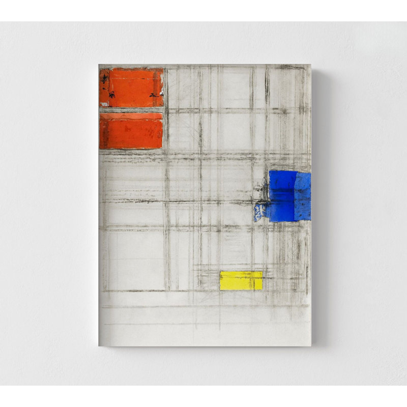 «Study for a Composition» par Piet Mondrian, peinture encadrée, art mural, impression par Mondrian, Imprimé seulement