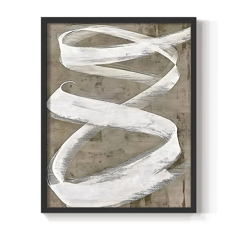 Abstrait, impression encadrée CCxxix - prête à être accrochée - fabriquée aux États-Unis, H 10 po x l 8 po, Noir