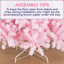 Pink Gradient Flocked Artificial Christmas Tree with Foldable Stand-101270781-105939745