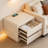 Modern 2-Drawer Smart Nightstand With LED light